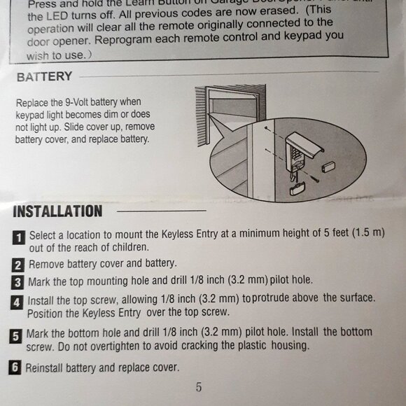 Universal Garage Door Opener Keypad Wireless Keypad Keyless Entry Compatible NOB - Picture 10 of 10